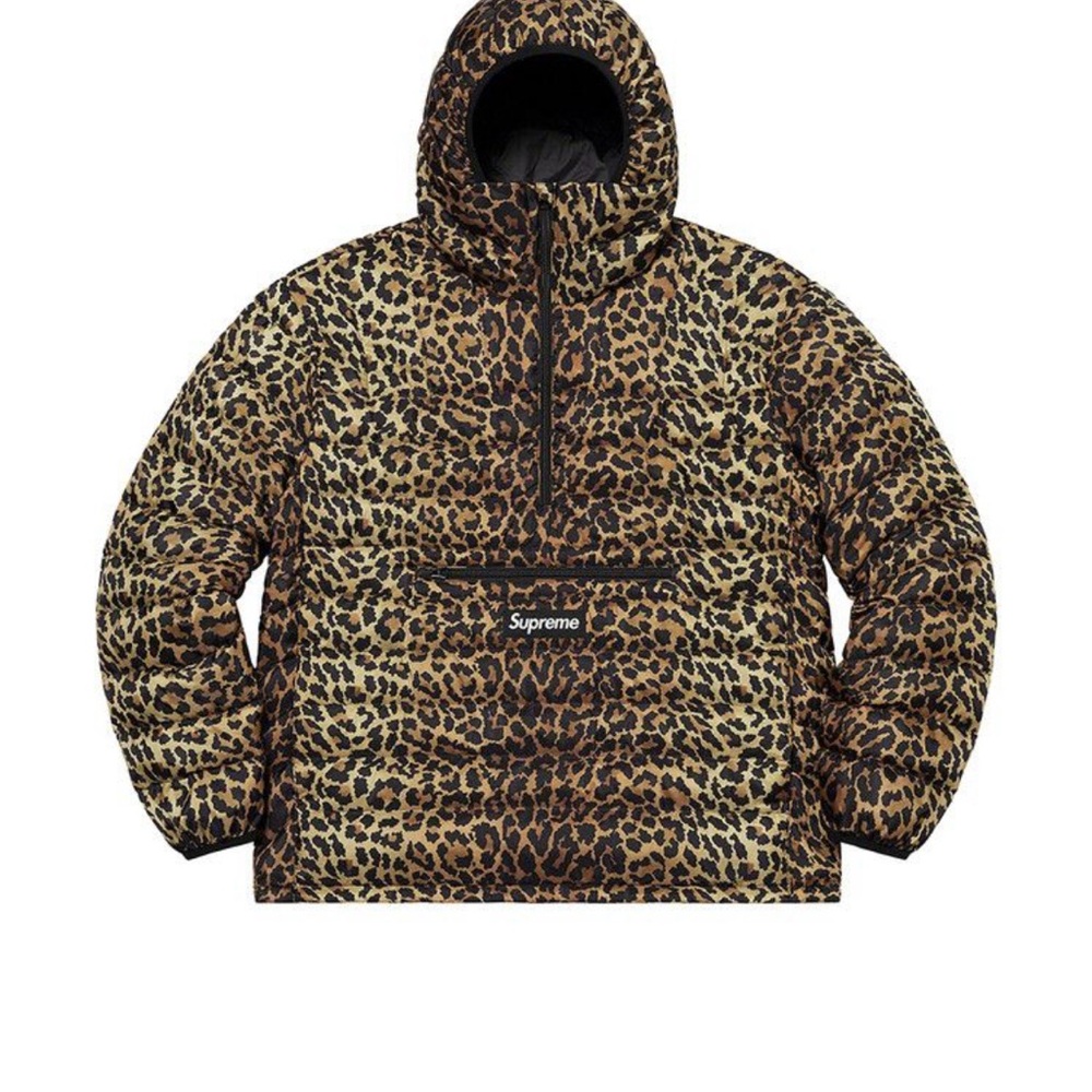 Supreme Micro Down Half Zip Hooded Pullover Size Small